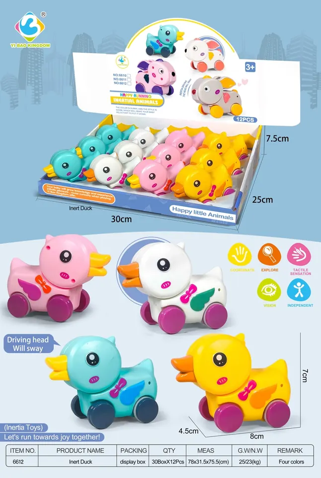 Inertia Duck (12pcs whole box price) Display Box wholesale from Qili Toys