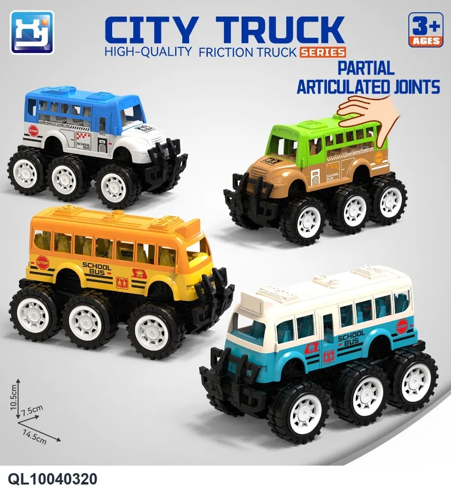 Inertia TPR Big Wheel Bus PVC Header Bag wholesale from Qili Toys