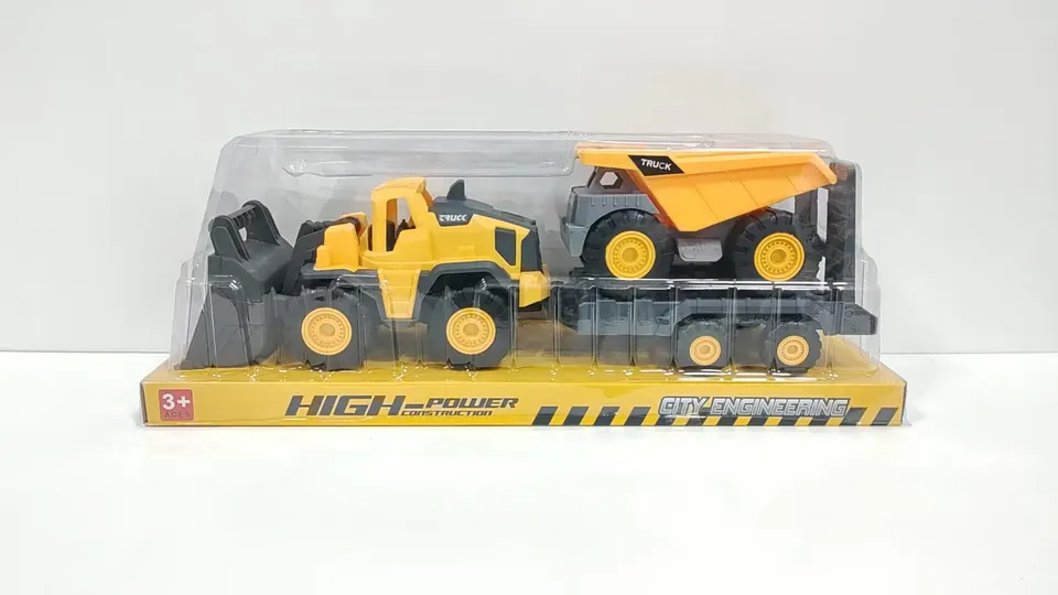 Inertial Engineering Trailer 1 Sliding Engineering Vehicle P-Cover/Box Base wholesale from Qili Toys
