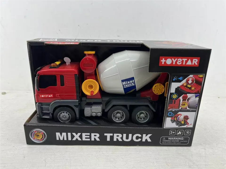 Inertial Engineering Truck Mixer Truck (sound, light, multi-function) Display Box wholesale from Qili Toys