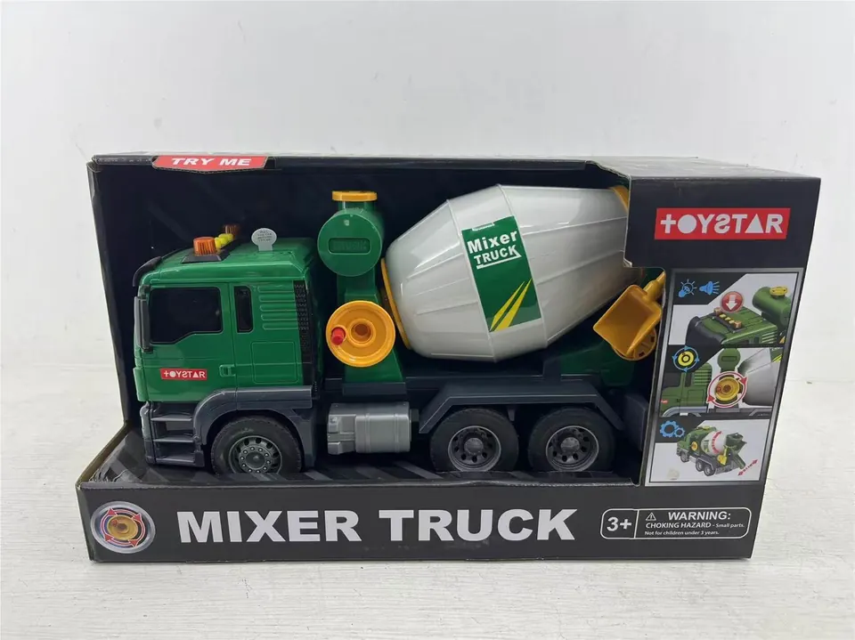 Inertial Engineering Truck Mixer Truck (sound, light, multi-function) Display Box wholesale from Qili Toys