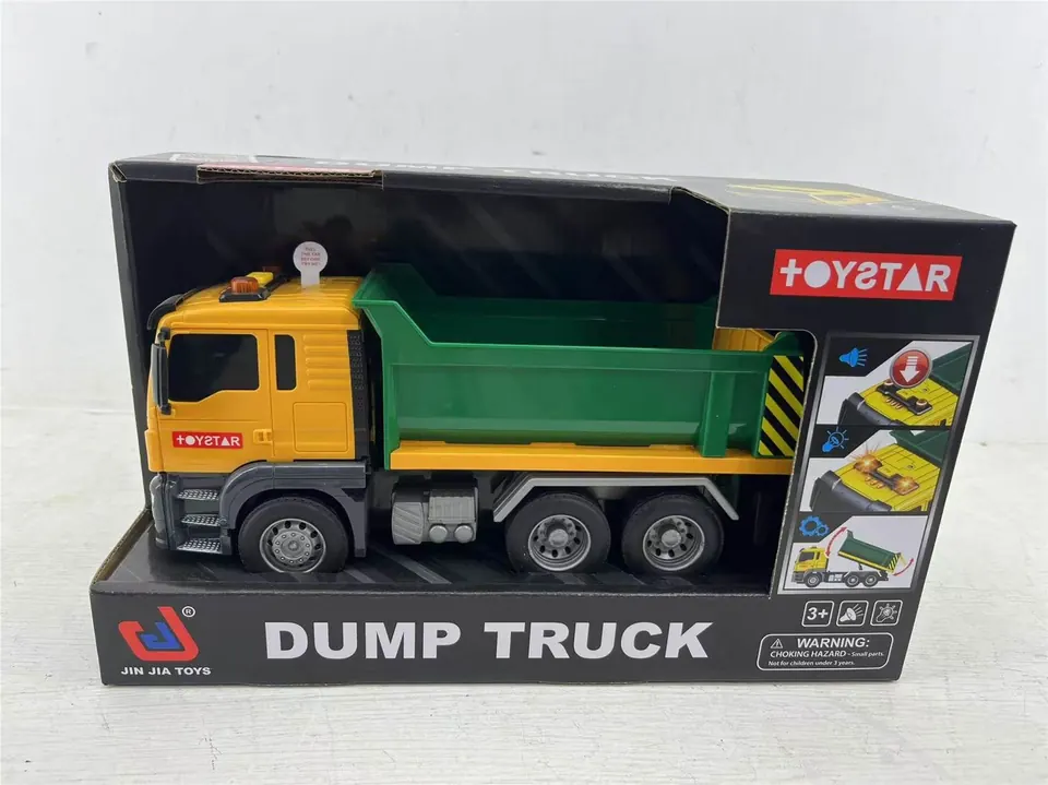 Inertial Engineering Vehicle Dump Truck (sound, light) Display Box wholesale from Qili Toys