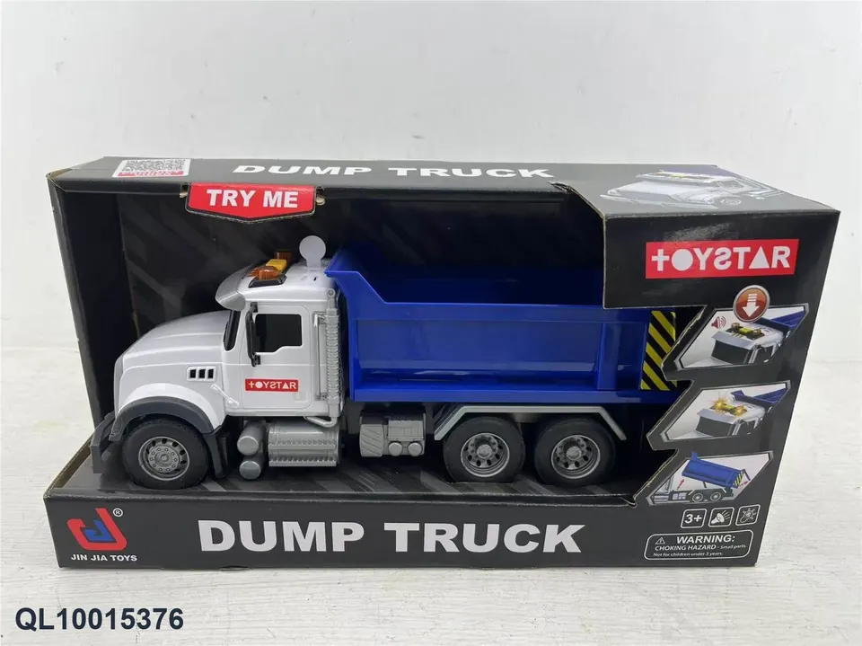 Inertial Engineering Vehicle Dump Truck (sound, light) Display Box wholesale from Qili Toys