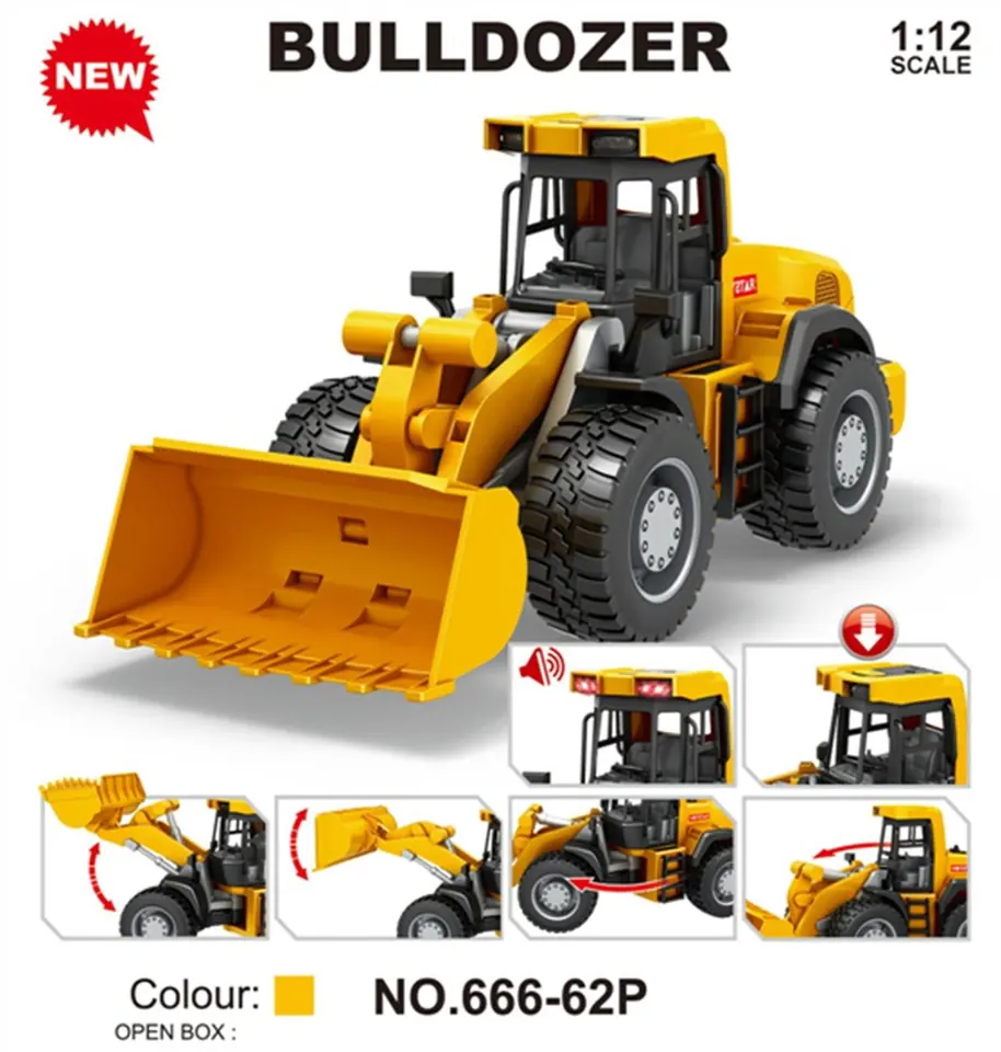 Inertial Engineering Vehicle: Excavator (sound, light, multi-function) Display Box wholesale from Qili Toys