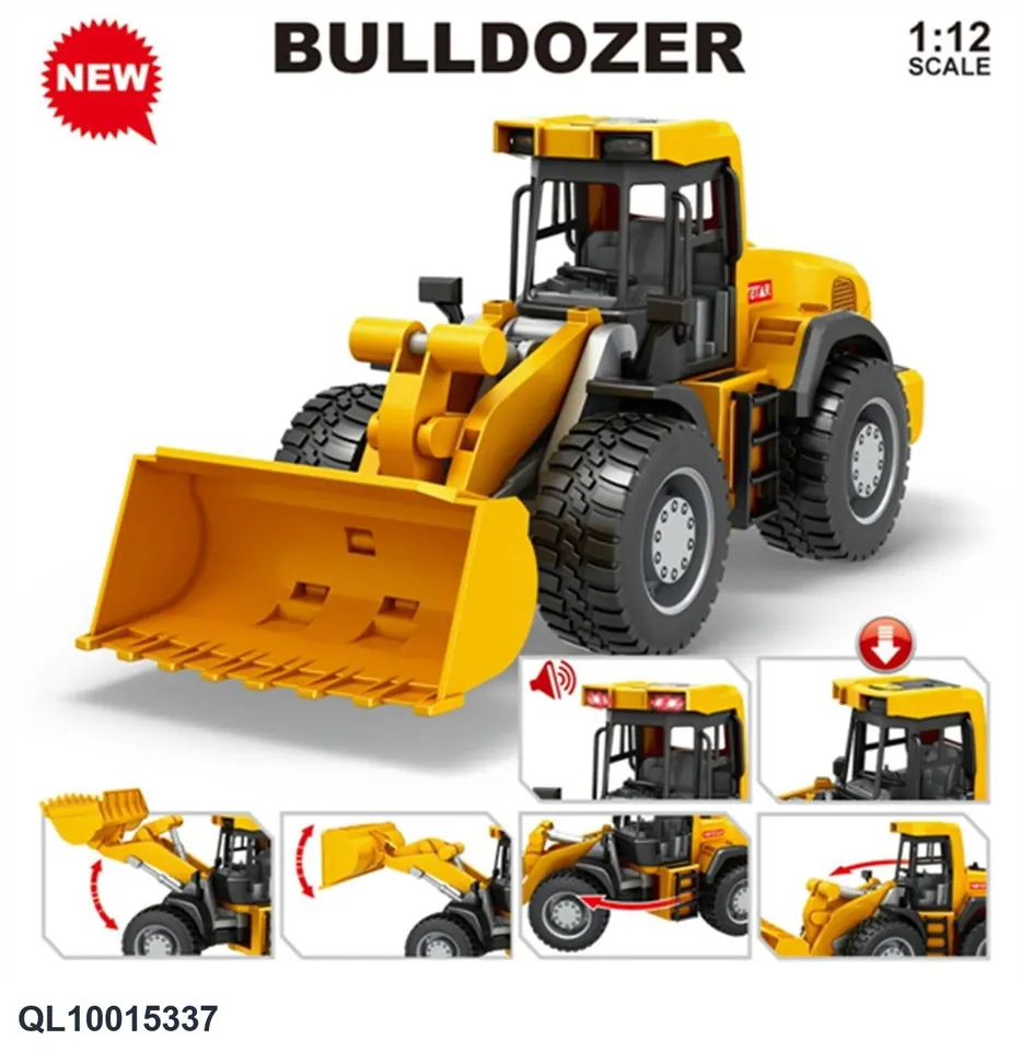 Inertial Engineering Vehicle: Excavator (sound, light, multi-function) Display Box wholesale from Qili Toys