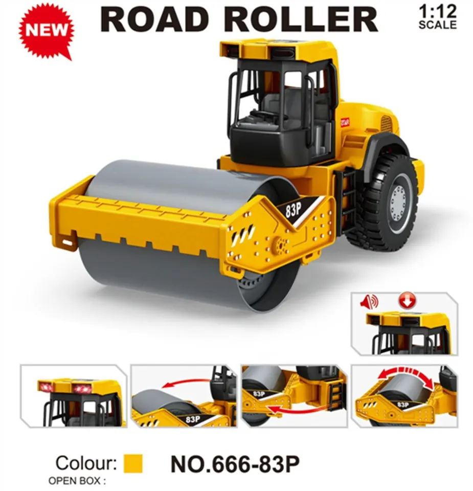 Inertial Engineering Vehicle: Road Roller (sound, light, multi-function) Display Box wholesale from Qili Toys
