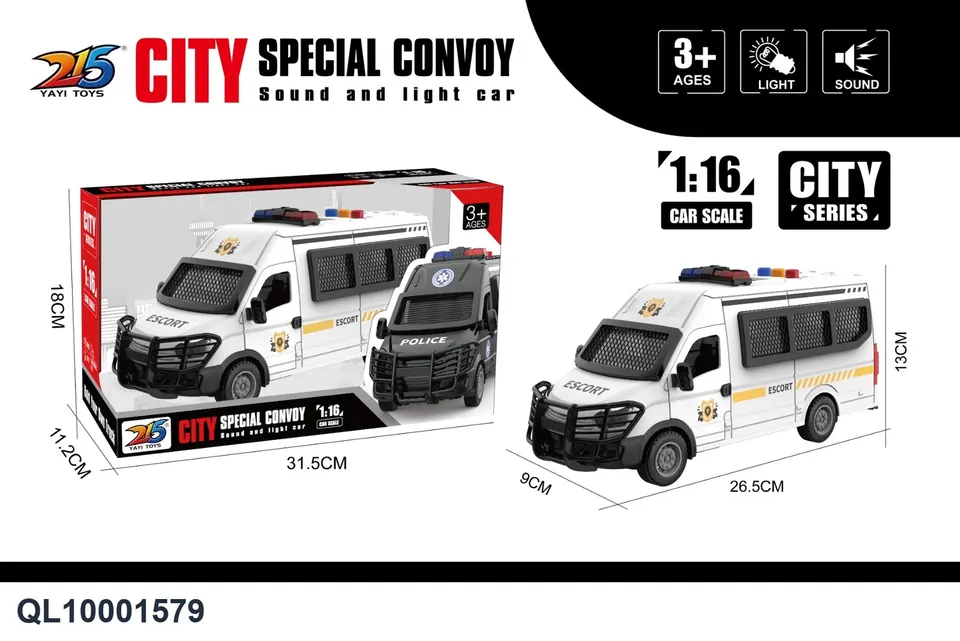 Inertial Light And Music Police Car Display Box wholesale from Qili Toys