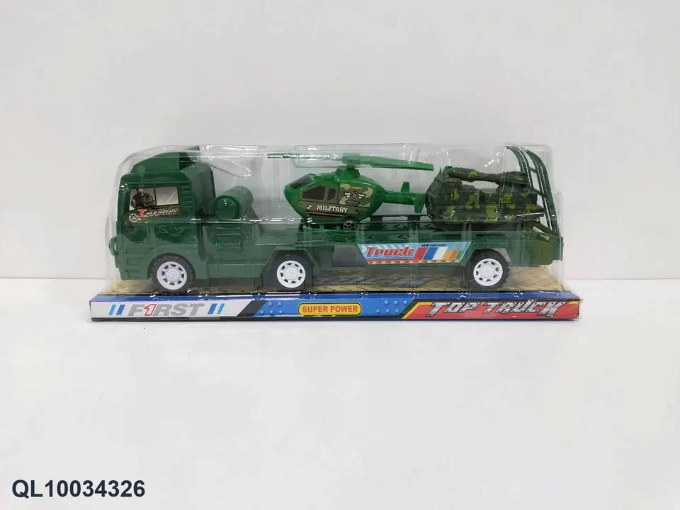 Inertial Single-Layer Military Green Trailer P-Cover/Box Base wholesale from Qili Toys