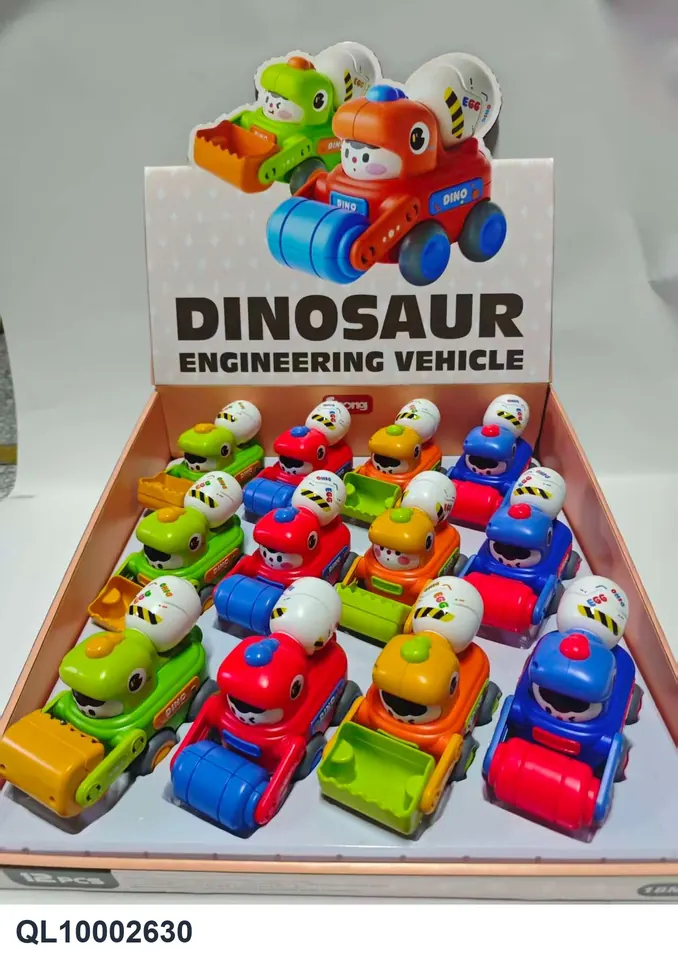Inertial Whistle Face Changing Engineering Vehicle (single style 4 colors mixed) Display Box wholesale from Qili Toys