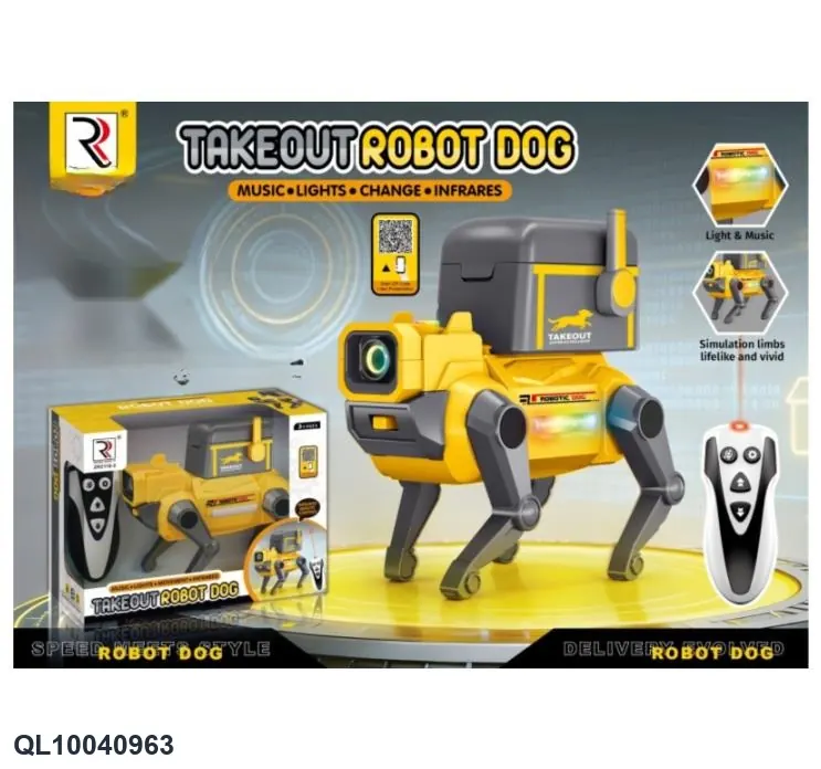 Infrared Remote Control Takeaway Dog With Light And Music Window Box wholesale from Qili Toys