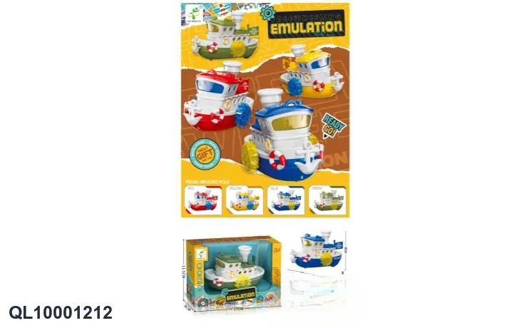 MINI Inertia Retro Steam Cruise Ship (4 colors mixed) Window Box wholesale from Qili Toys