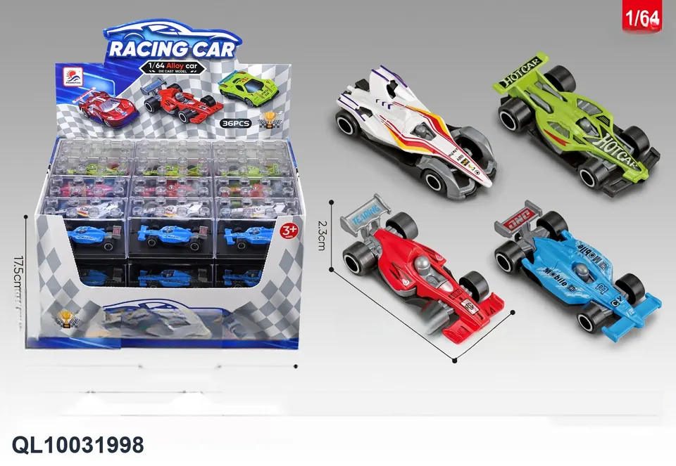 Metal Go-Kart Set (metal car, realistic car, model, diecast car, slider car, promotional gift) Display Box wholesale from Qili Toys