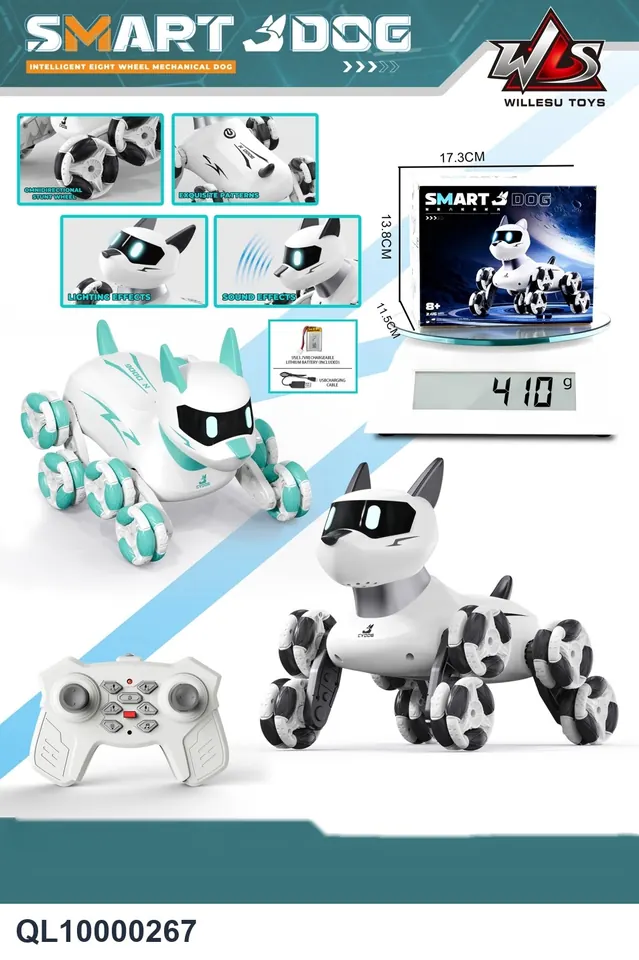 Mini Eight-Wheeled Stunt Dog (electricity included) Color Box wholesale from Qili Toys
