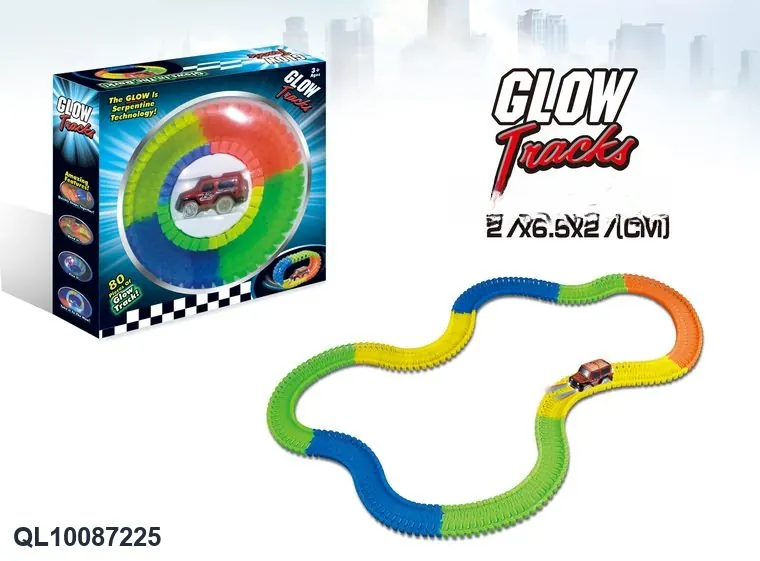 Night-Vision Track Cars (80 pieces, each with 1 aa battery batteries not included) Window Box wholesale from Qili Toys
