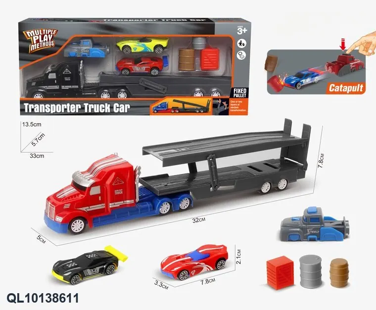 One AB Tow Truck + 2 AB Race Cars + A Catapult + 3 Accessories Film Canisters wholesale from Qili Toys