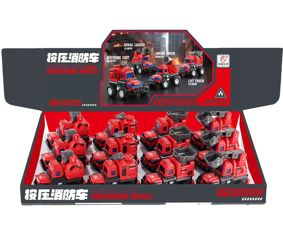 Press The Fire Truck Button. Display Case (set of 12) wholesale from Qili Toys