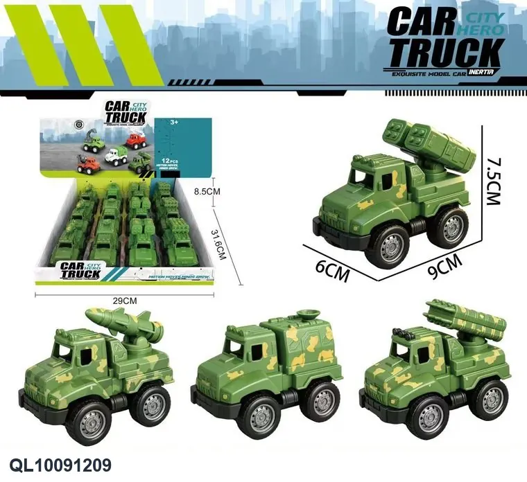 Pull Back Camouflage Military Vehicle Display Box wholesale from Qili Toys