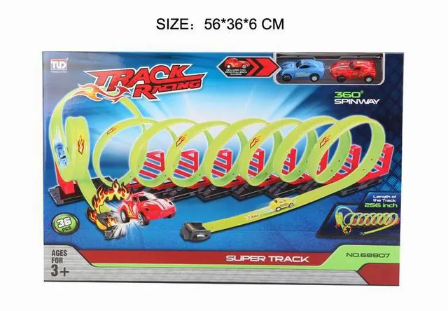 Pull Back Speed Rail Car With 2 Cars Window Box wholesale from Qili Toys
