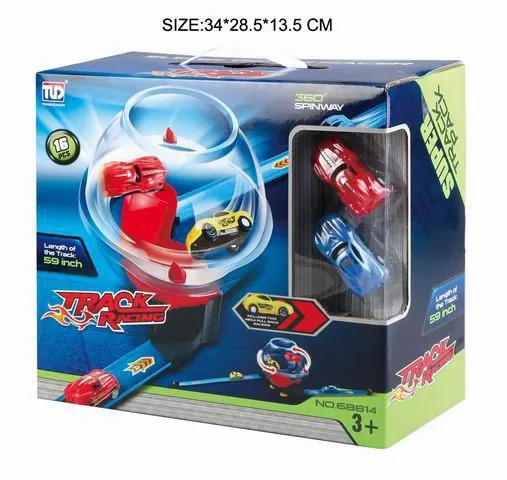Pull Back Speed Rail Car With 2 Cars Window Box wholesale from Qili Toys