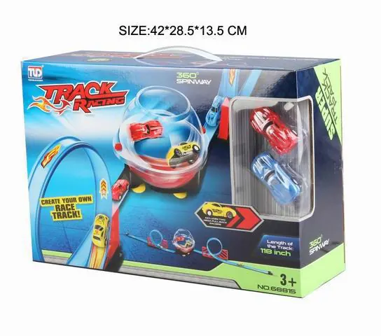Pull Back Speed Rail Car With 2 Cars Window Box wholesale from Qili Toys