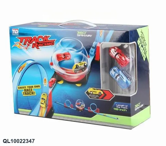 Pull Back Speed Rail Car With 2 Cars Window Box wholesale from Qili Toys