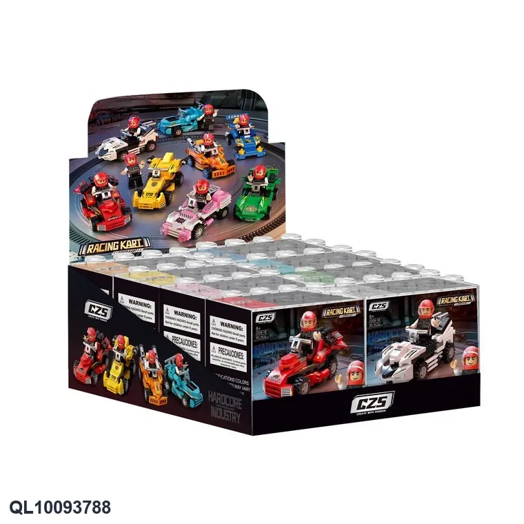 Racing Kart (1pdq/8 boxes/8 models mixed) Clear Styrene Box wholesale from Qili Toys