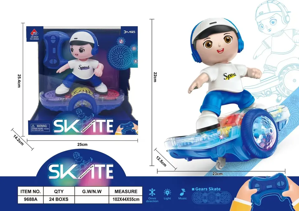 Remote Control Gear Scooter For Boys (five links with light and music) Frequency 2.4G (battery not included) Window Box wholesale from Qili Toys