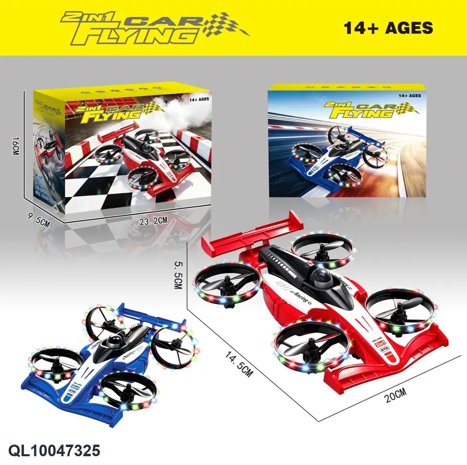 Remote Control Land And Air Aircraft With Lights Sealed Box wholesale from Qili Toys