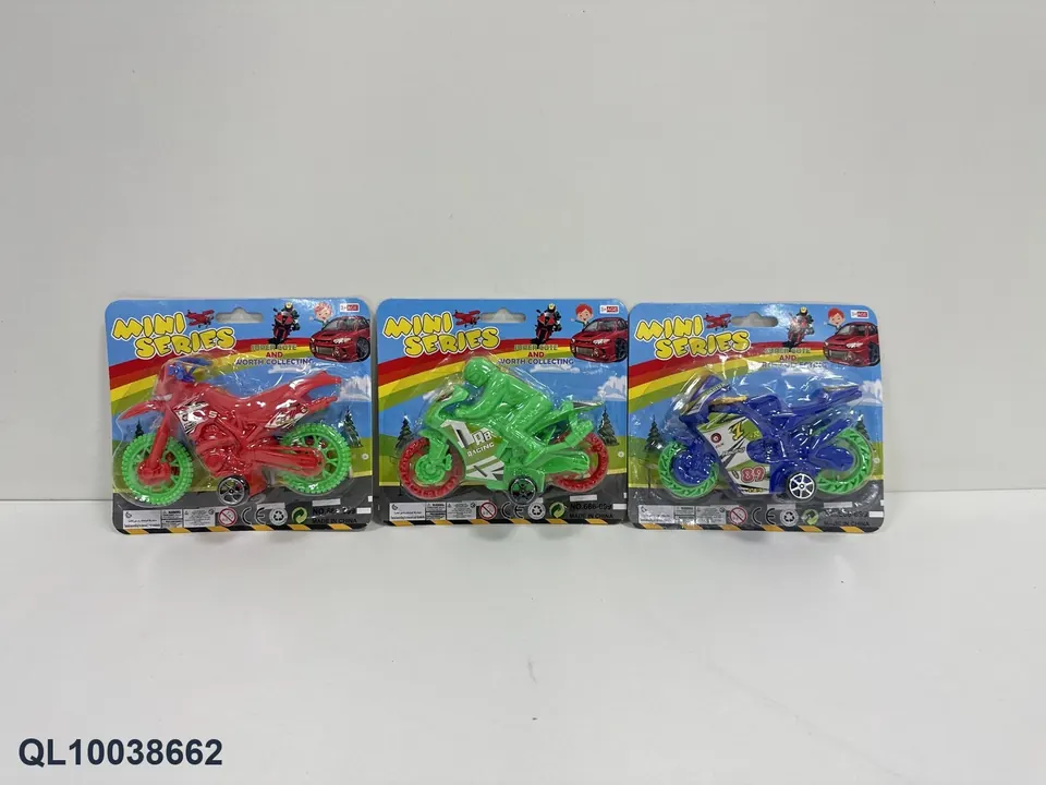Sliding Solid Color Motorcycle (1 piece) Blister Board wholesale from Qili Toys