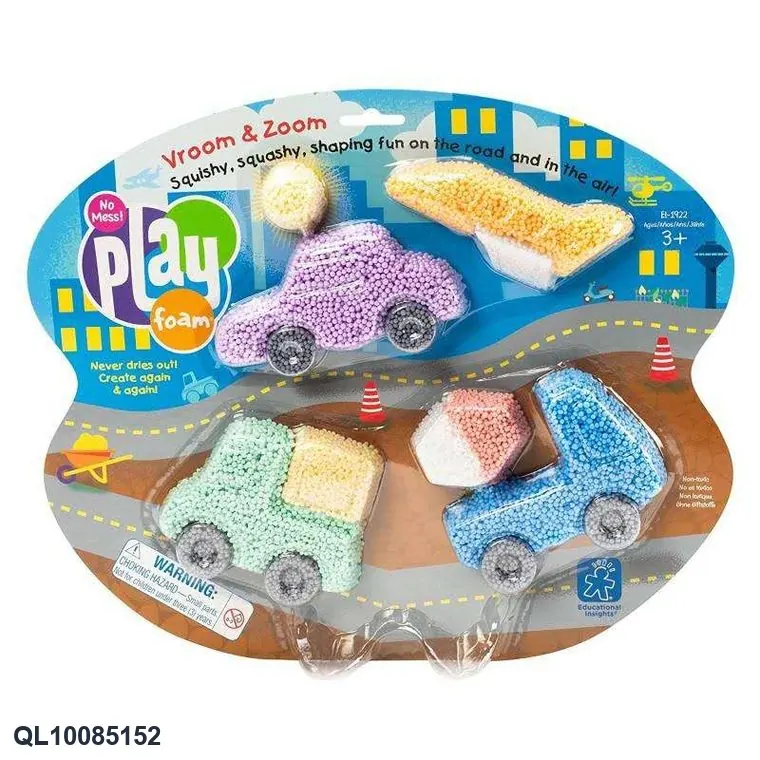 Snowflake-Shaped Mud City Airplane And Car Models For Display And Collection. Hang Card wholesale from Qili Toys