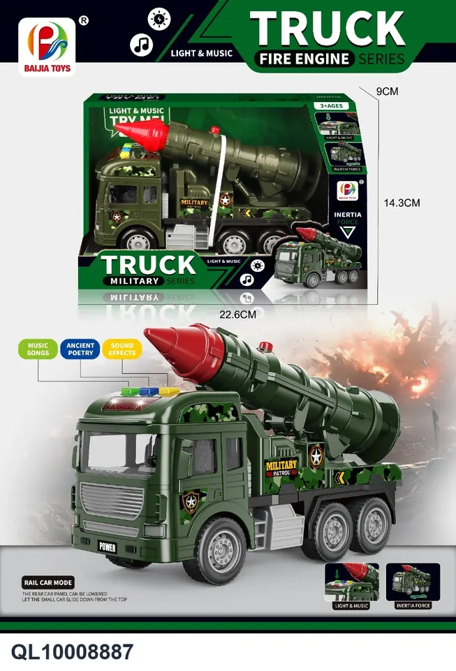 Sound, Light And Music Military Inertial Vehicle Display Box wholesale from Qili Toys