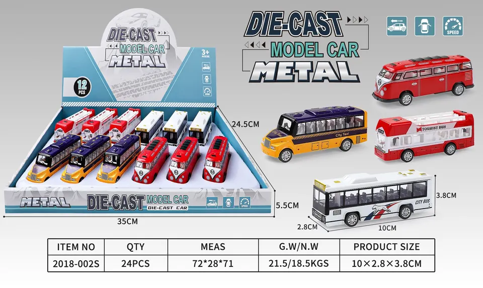 Strip Bus (12pcs whole box price) Display Box wholesale from Qili Toys