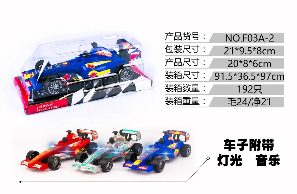 (inertia) Formula F1 Racing Car (with lights/sounds) PVC Cover wholesale from Qili Toys