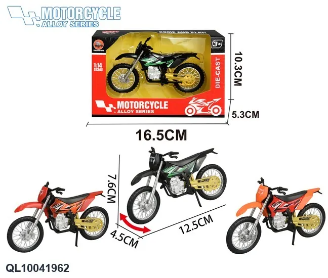 1:14 KMT Off-Road Alloy Motorcycle Sliding Color Box wholesale from Qili Toys