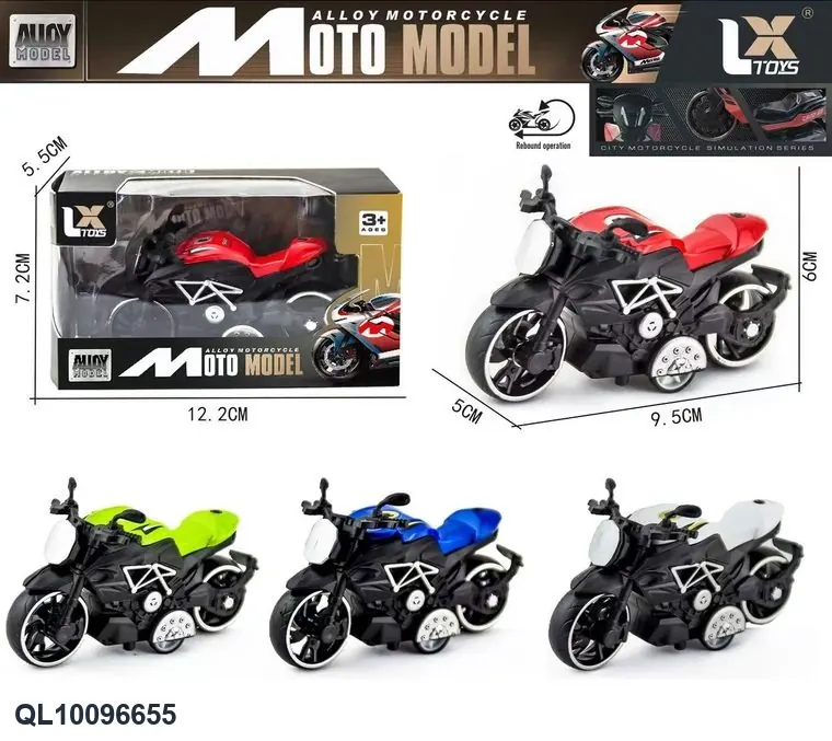 1:18 Augusta Alloy Motorcycle Window Box wholesale from Qili Toys