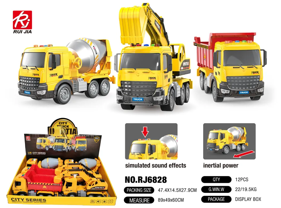 1:18 Scale Model Display Case - Includes Inertia, Lights, And Sound (1 case contains 6 models) Display Box wholesale from Qili Toys