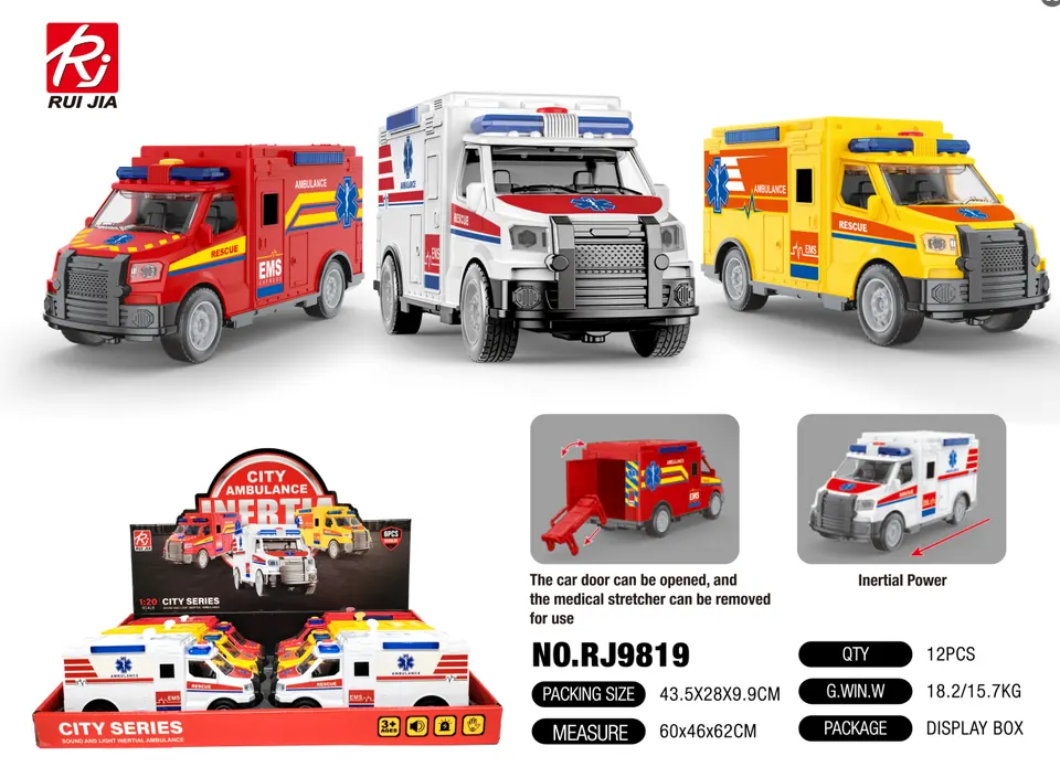 1:20 Inertia Display Box - With Lights And Sound (1 box contains 6 units) Display Box wholesale from Qili Toys