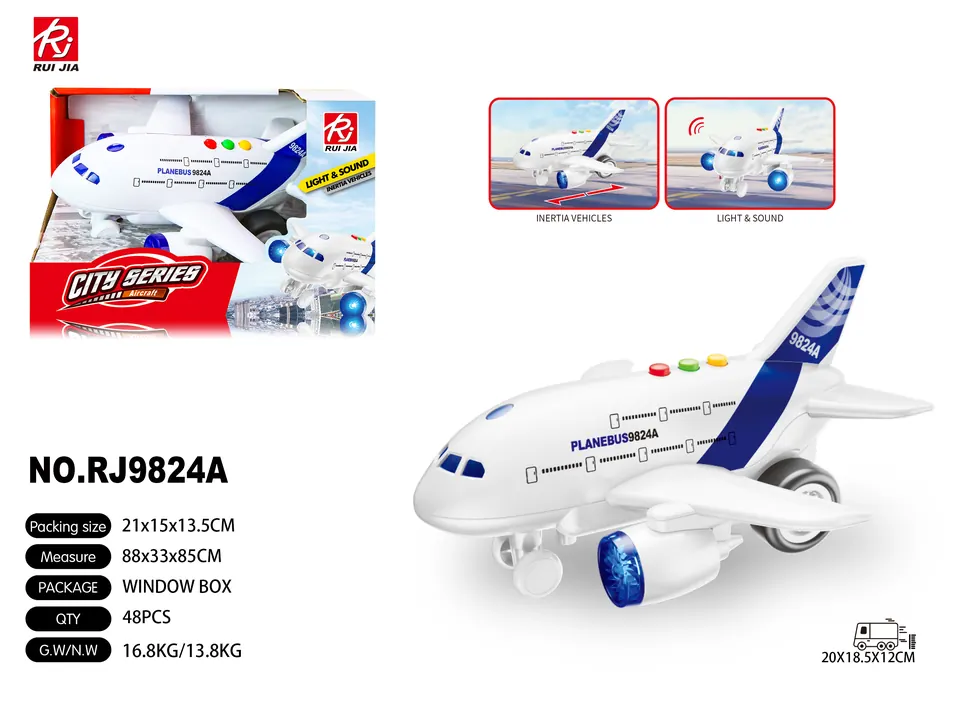 1:20 Realistic Aircraft Motion, Lighting, And Sound Effects. Display Box wholesale from Qili Toys