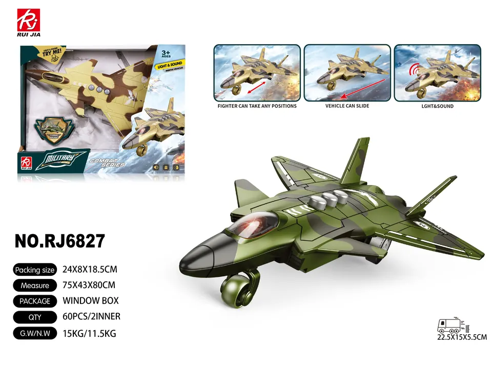 1:32 Airplane, Inertia, Lights, Sound Display Box wholesale from Qili Toys