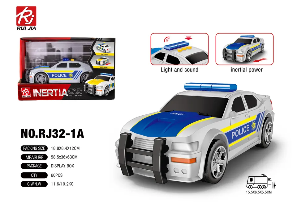 1:32 Scale Toy Car, Lights, And Sound Effects. Display Box wholesale from Qili Toys