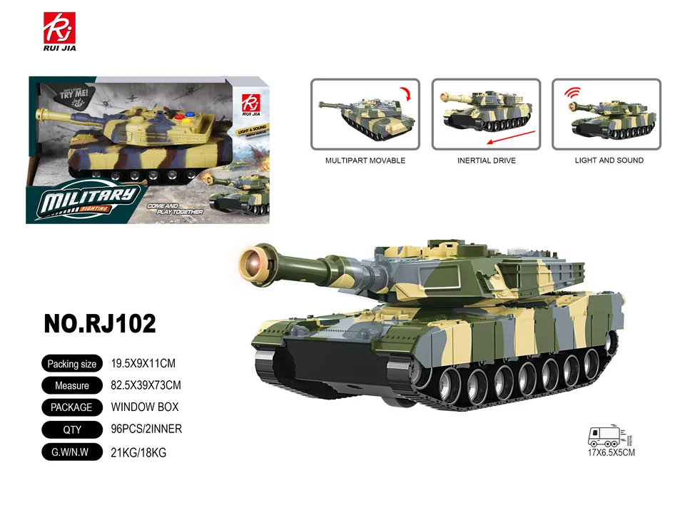 1:32 Tank Car Inertia, Lights, And Sound Effects. Display Box wholesale from Qili Toys