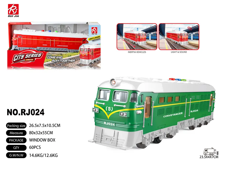 1:32 Toy Train, With Realistic Movement, Lighting, And Sound Effects. Display Box wholesale from Qili Toys