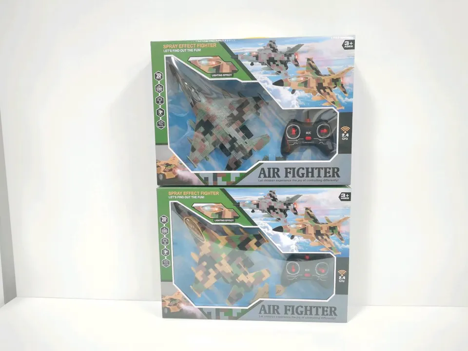 2.4G Five-Way Camouflage Remote Control Spray Plane With Light And Music (no battery included) Window Box wholesale from Qili Toys