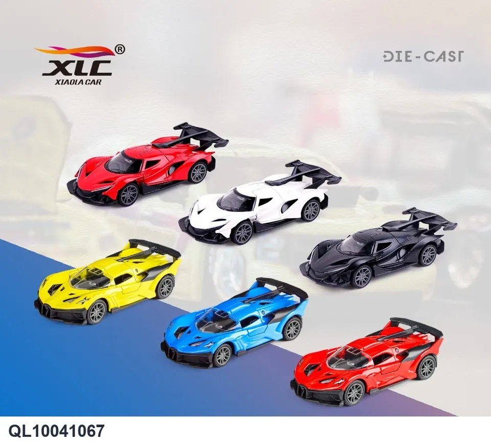 Alloy Pull-Back Sports Car Double Door (12 pieces/box) Display Box wholesale from Qili Toys