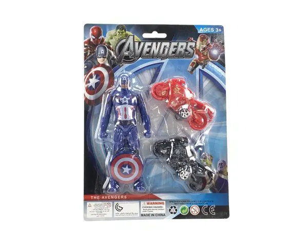 Avengers With Pull Back Motorcycle Blister Board wholesale from Qili Toys