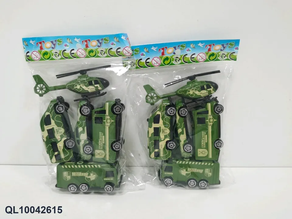 Camouflage Military Suit Car (5 pieces and 5 styles mixed) OPP Bag wholesale from Qili Toys