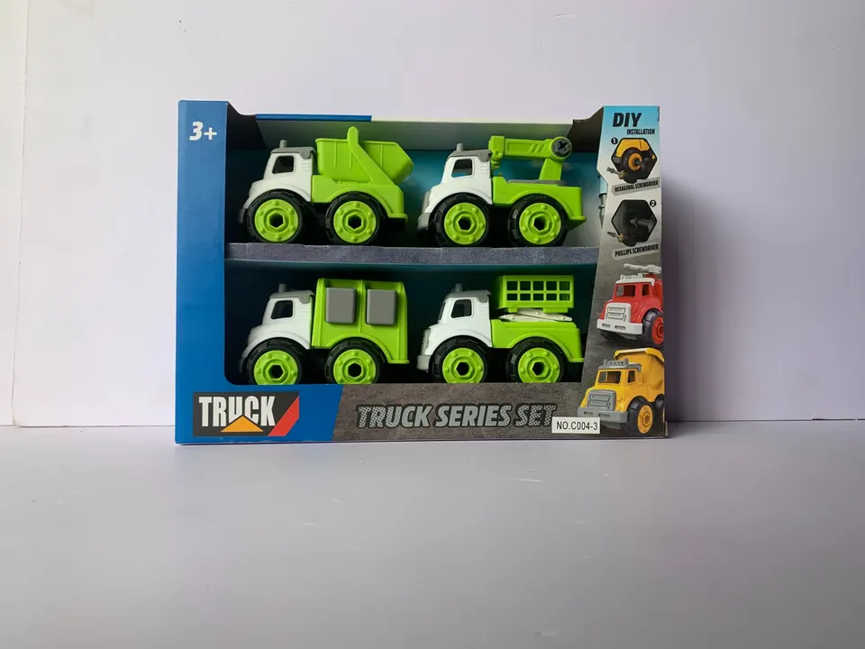 DIY Sanitation Disassembly And Assembly Truck Set Display Box wholesale from Qili Toys