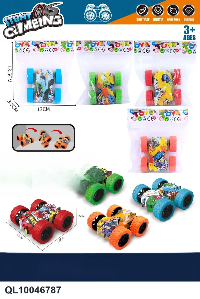 Double Inertia Double-Sided Graffiti Car OPP Bag wholesale from Qili Toys