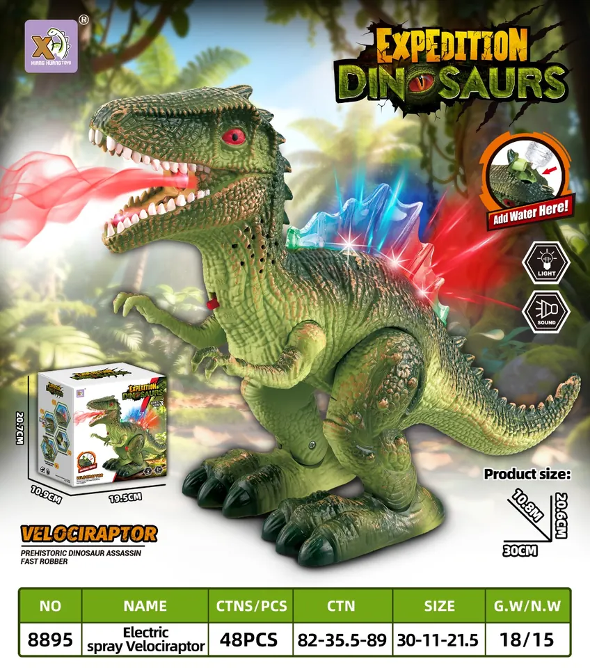 Electric Spray Ridgeback, With Lights, Sounds, Automatic Forward Motion, Spray Function, Comes With A Water Bottle, (single color). Sealed Box wholesale from Qili Toys