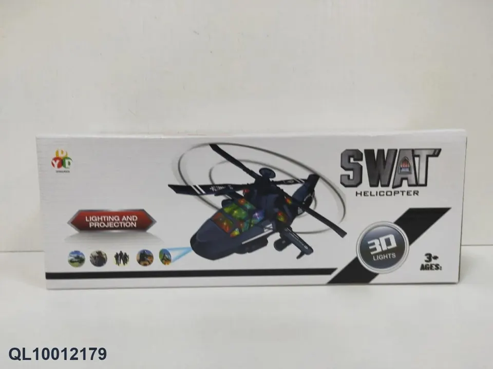 Electric Universal 3D Projection Helicopter (2 colors mixed, white) Color Box wholesale from Qili Toys